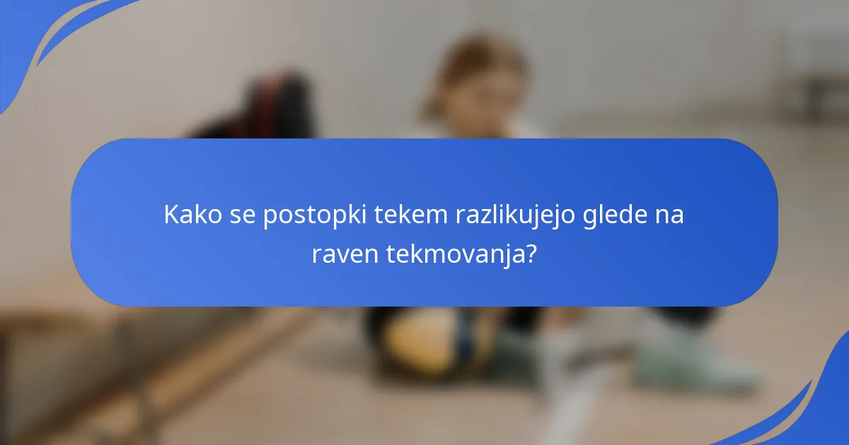 Kako se postopki tekem razlikujejo glede na raven tekmovanja?